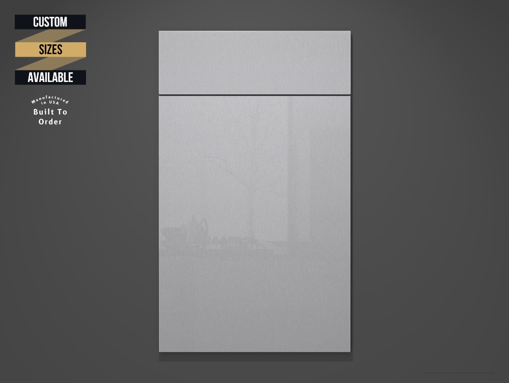 Gris Metallic Sample Door on Grey Background