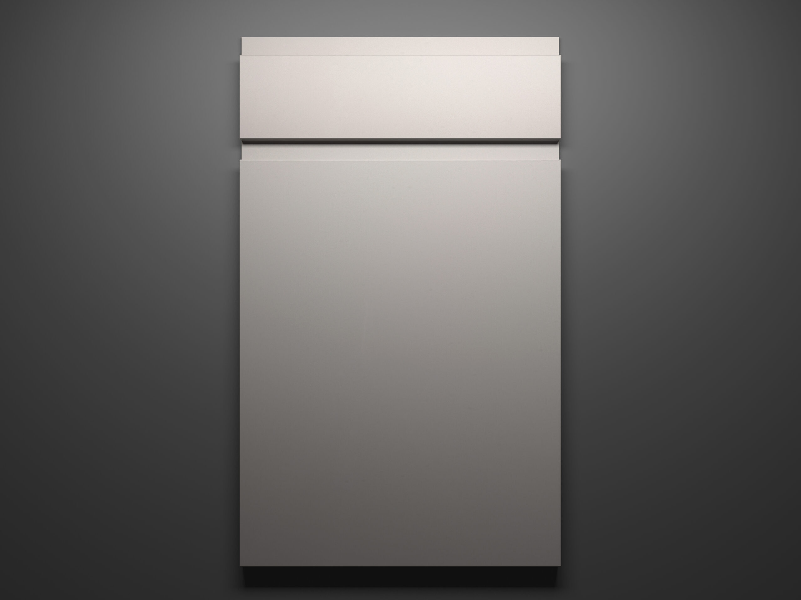 Lacquer Ash Sample Door on Grey Background
