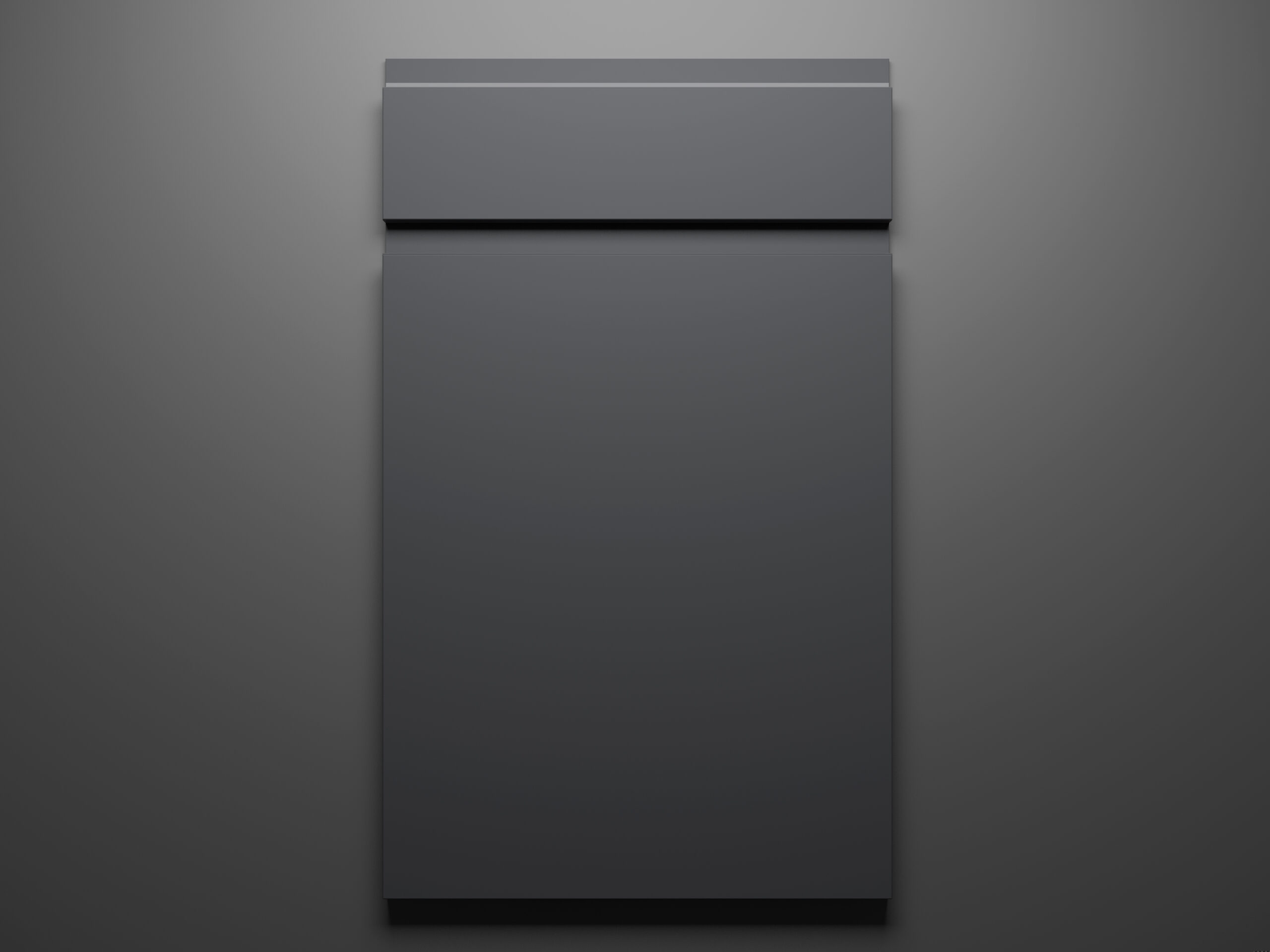 Lacquer Grey Sample Door on Grey Background